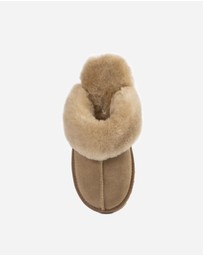 Ozwear Connection Uggs - Ugg Slippers Premium Australia Sheepskin Unisex Scuffette Suede
