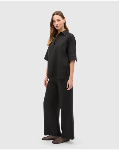 Seed Heritage - Core Linen Waisted Pant