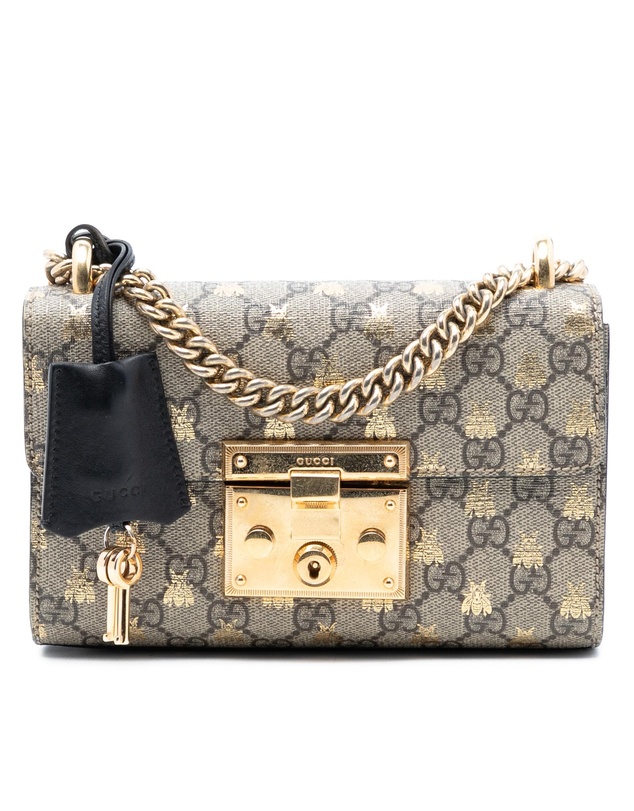 Pre-Loved by Azura Reborn - Pre-Loved Small GG Supreme Bee Padlock Crossbody