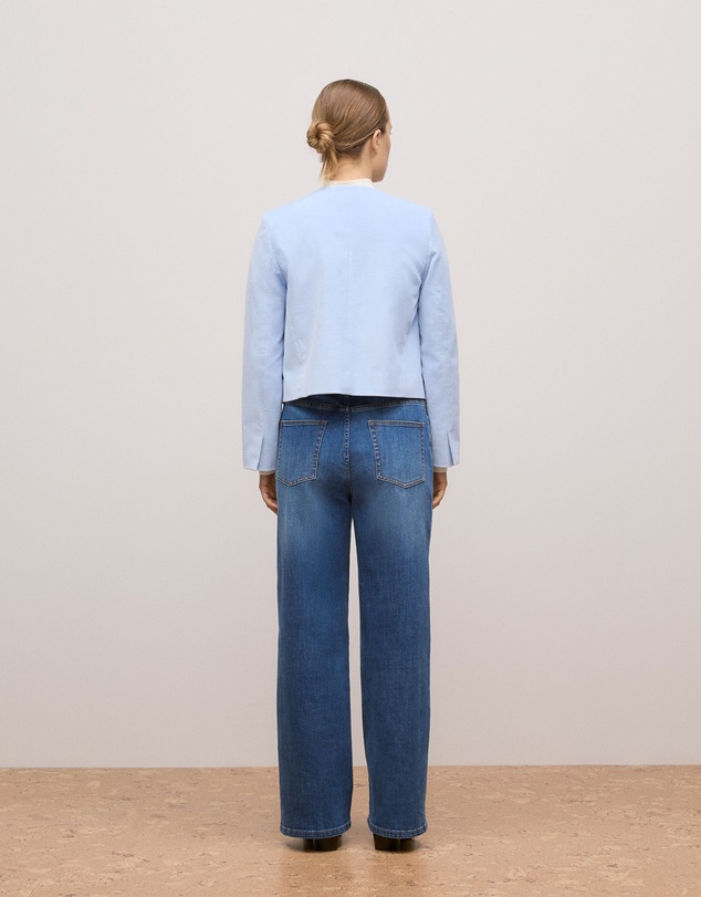 Trenery - Italian Cord Button Front Jacket in Mist Blue