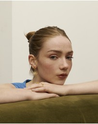 Ottoman Hands - Moonstone Star Drop Earrings