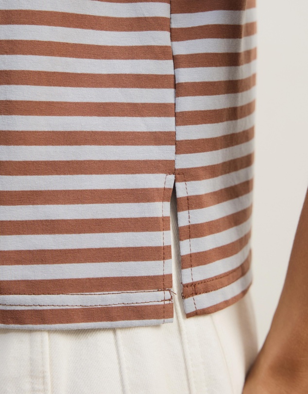 Atmos&Here - Lyra Short Sleeve Stripe Polo