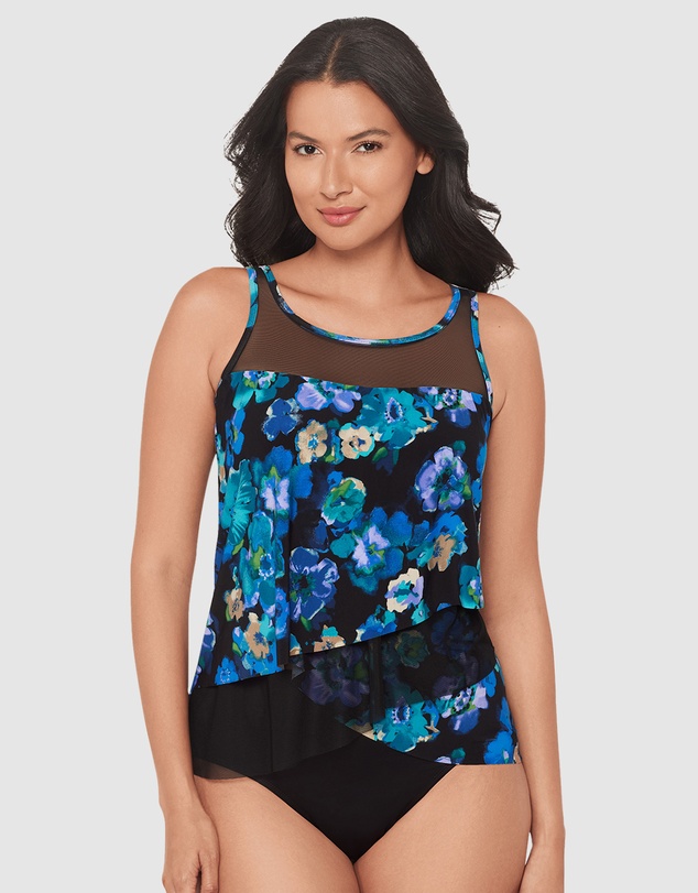 Miraclesuit Swimwear  - Secret Garden Mirage Loose Fit Slimming Underwired Tankini Top