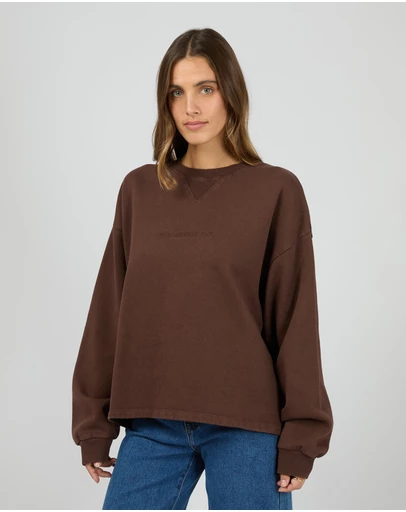 All About Eve - Aae Washed Box Crew Brown