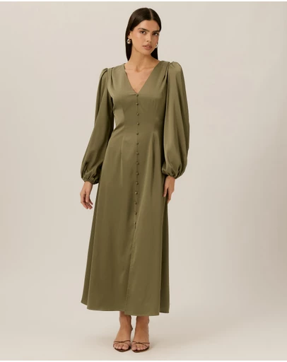 Tussah - Florence LS Satin Midi Dress