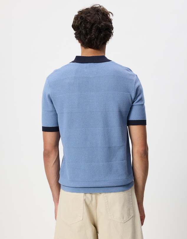Scotch & Soda - Knitted Tone On Tone Striped Regular Fit Polo