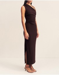 Shona Joy - Beau Gathered Asymmetrical Midi Dress