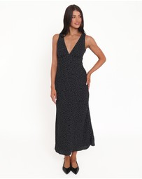 Petal & Pup - Mirae Maxi Dress - Black Polka Dot