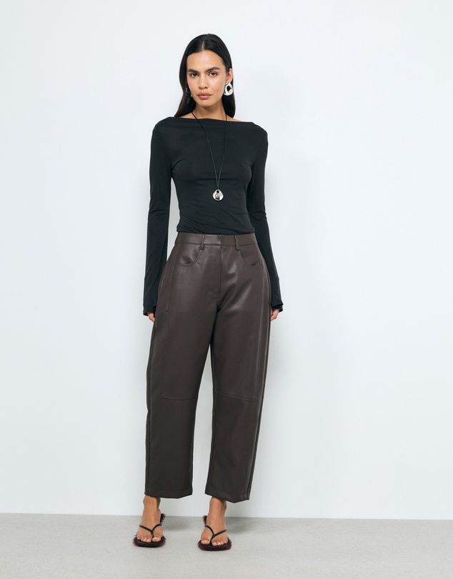AERE - Marina Cupro Flared Sleeve Top