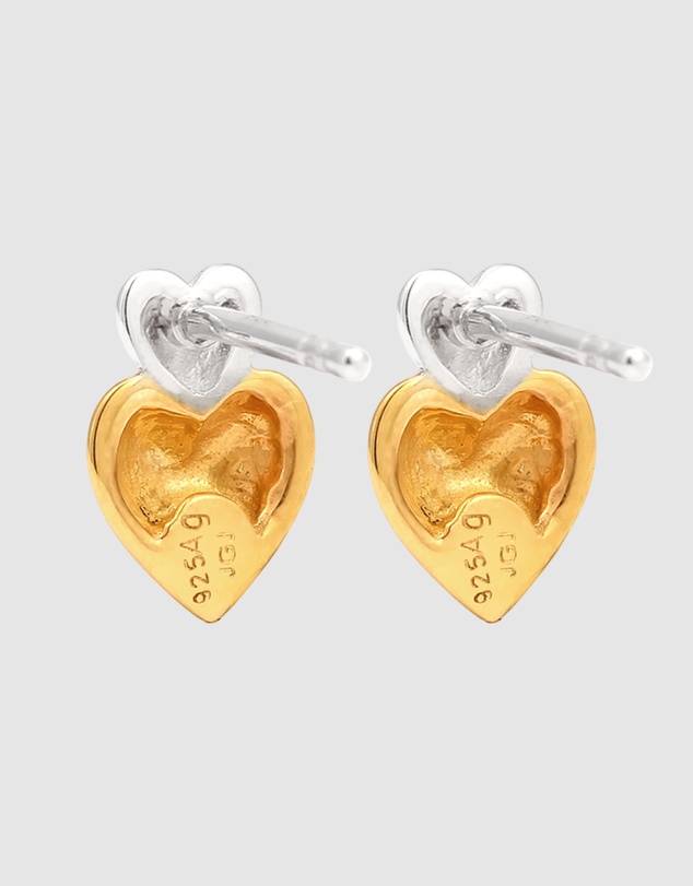 Elli Jewelry - Earrings Stud Heart 925 Sterling Silver