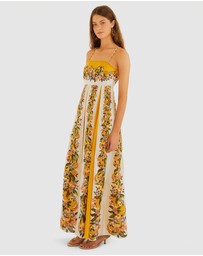 Farm Rio - Sand Hilo Stripes Maxi Dress