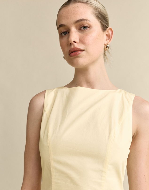 MVN - Basque Waistline Maxi Dress