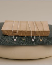 Kirstin Ash - Petite Birthstone Necklace February Amethyst