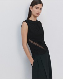 M.N.G - Ruched Fitted Top
