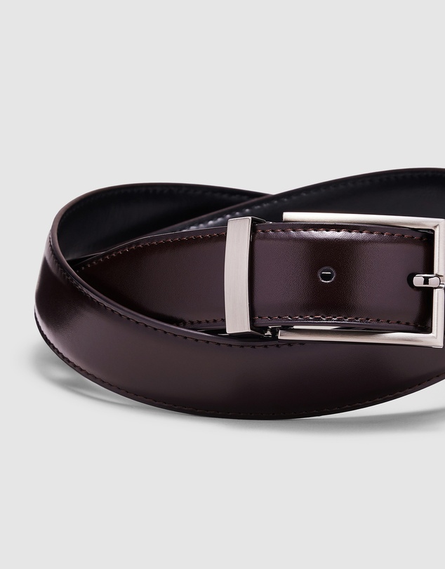 Politix - Reversible Black/brown Leather Belt