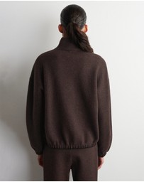 COS - Boiled Merino Wool Zip-Up Jumper