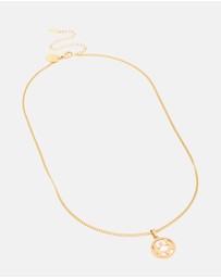 Lovisa - Waterproof Gold Plated Stainless Steel Circle Gemini Zodiac Sign Necklace