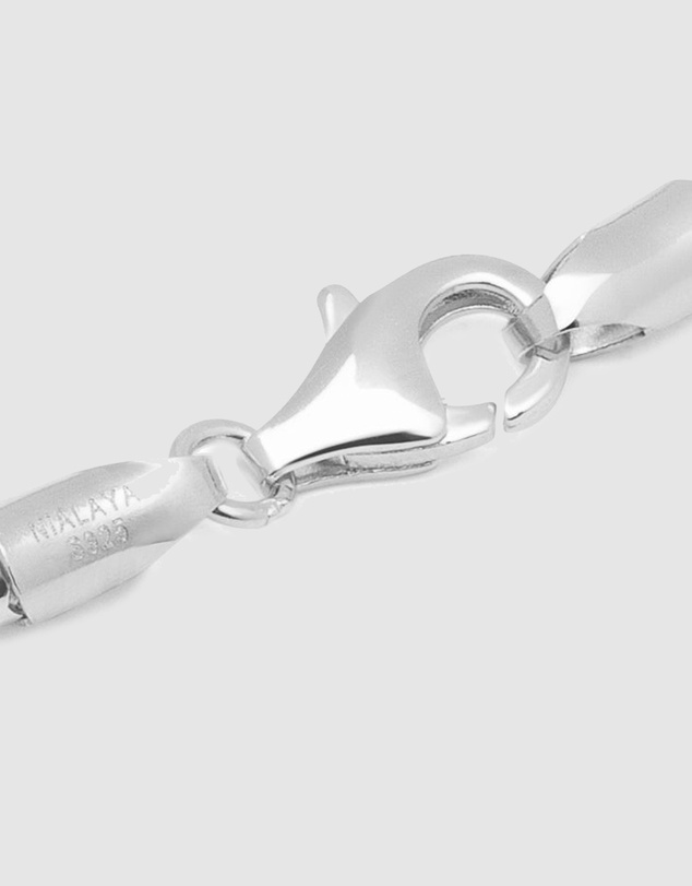 Nialaya Jewellery - Men's Silver Round Chain Bracelet