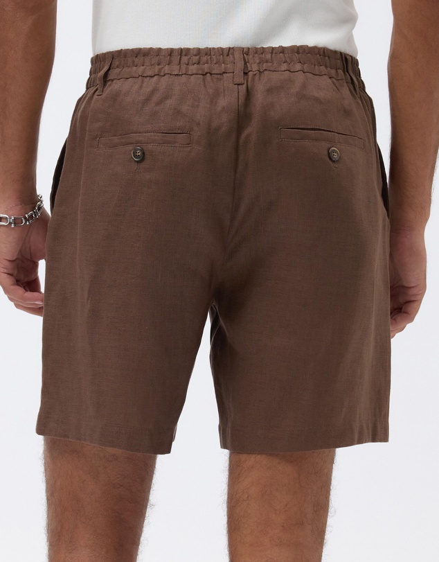 AERE - Holt Pleated Linen Shorts