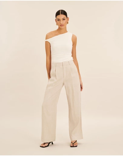 AERE - Straight Leg Linen Pants