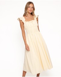 Petal & Pup - Bronte Midi Dress - Butter Yellow