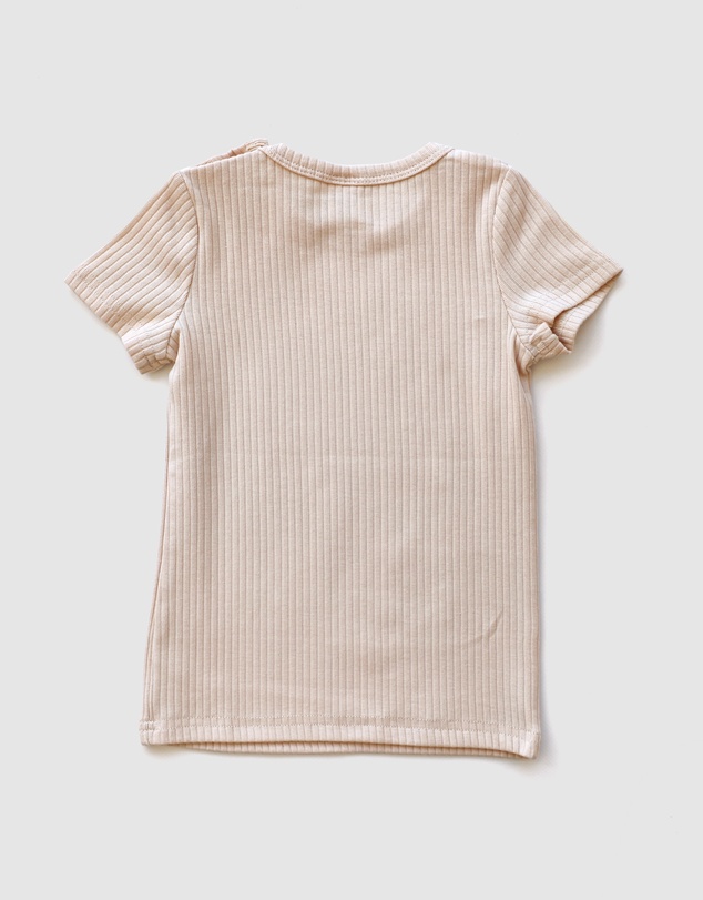 WITH LOVE FOR KIDS - BASICS Wide Ribbed Short Sleeve Top - Kids
