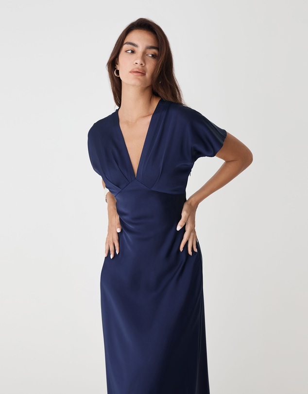 Forcast - Catalina V-Neck Satin Dress