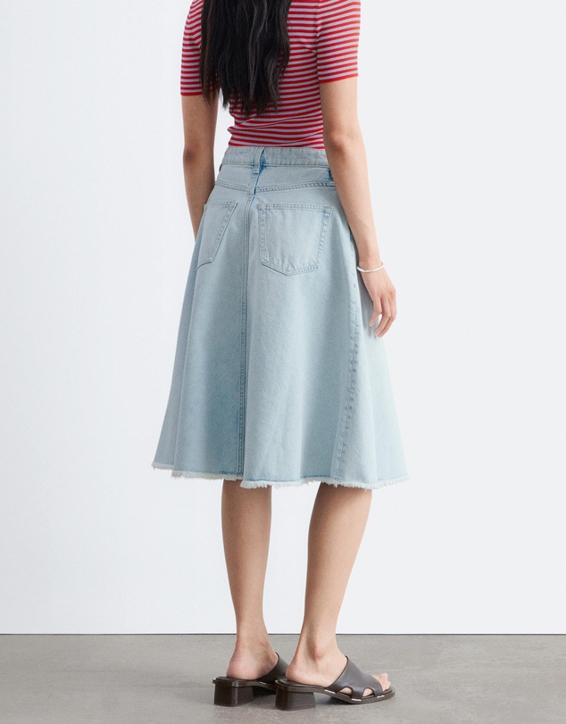 & Other Stories - Raw-Edge Denim Skirt