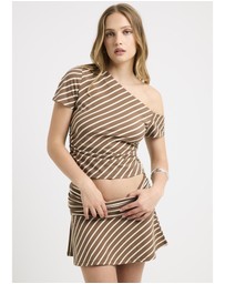 Alice In The Eve - Kerry Slinky Stripe Top