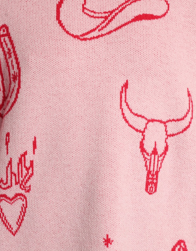 Petal & Pup - Jax Western Knit Sweater - Pink