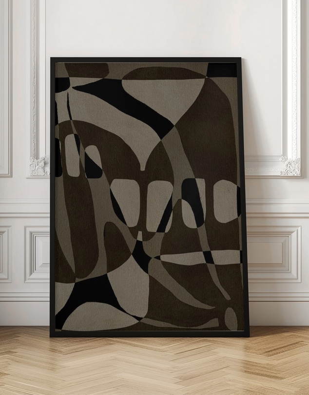 Olive et Oriel - Contour 1 by Shatha Al Dafai Art Print