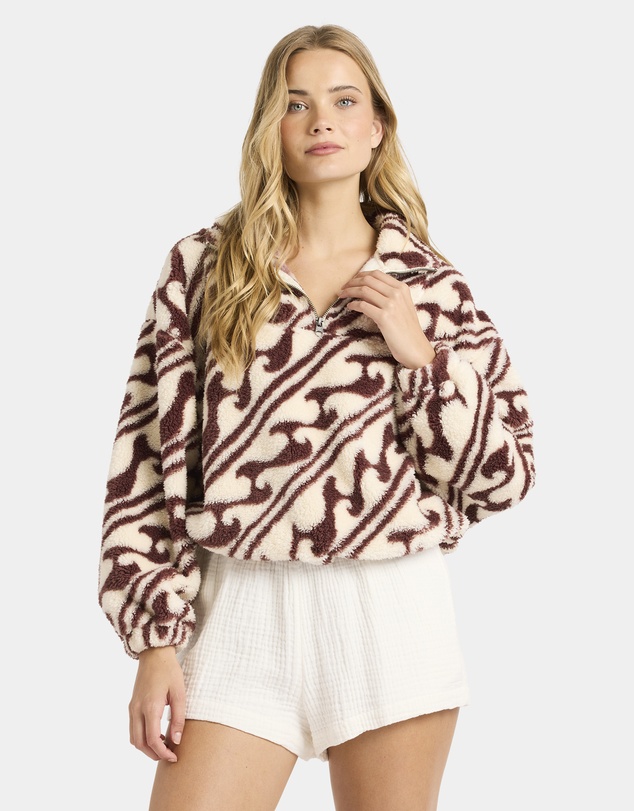 Billabong - Womens Dark Wave Half Zip Fleece Top