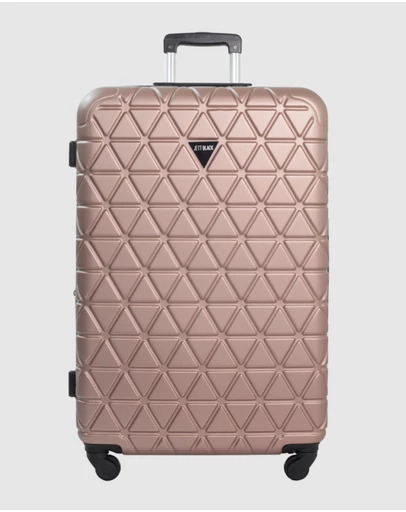 JETT BLACK - Rose Quartz Extra Large Suitcase