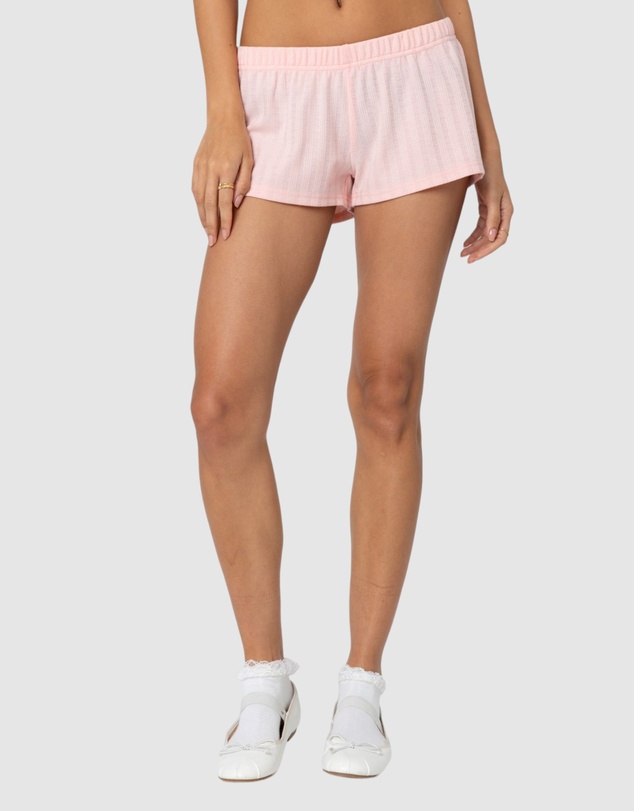 EDIKTED - Irene Low Rise Pointelle Micro Shorts