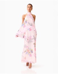 Elliatt - Millie Tiered Gown in PinkMulti