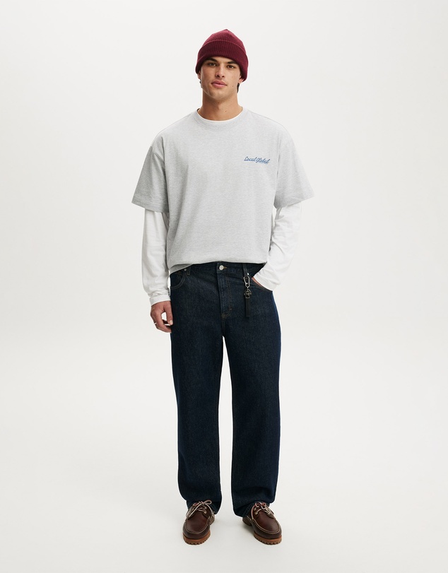 Cotton On - Box Fit Text T-Shirt