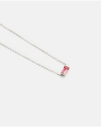 Kirstin Ash - Baguette Birthstone Bracelet October Pink Topaz
