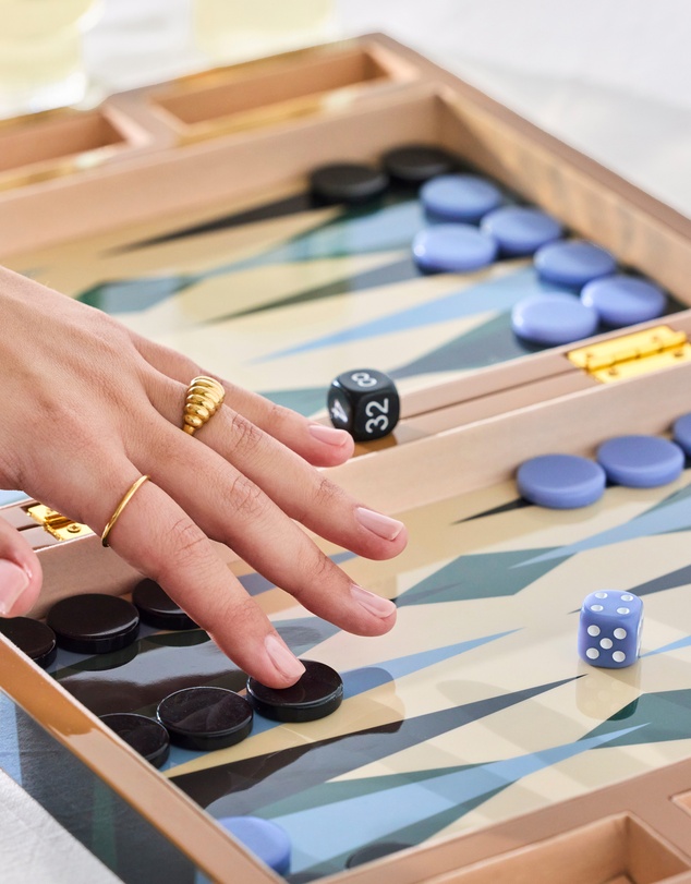 Printworks - Printworks Lacquered Backgammon-Blue