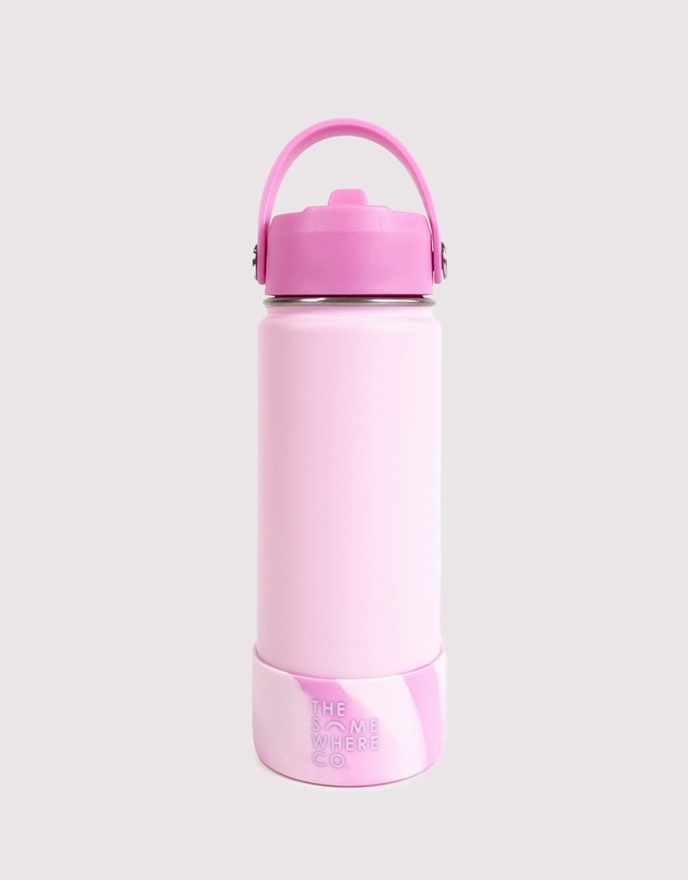 The Somewhere Co - Light Pink Swirl Bottle 500ml