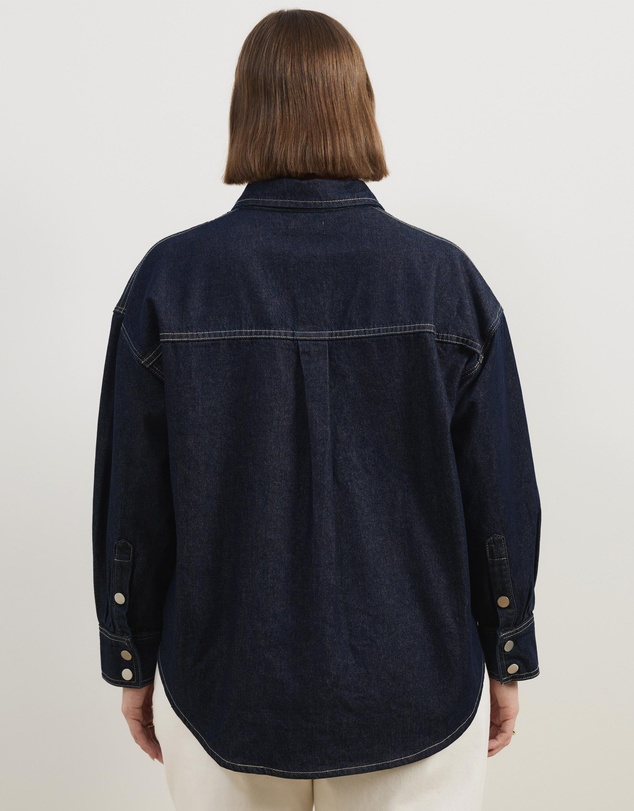 Atmos&Here Curvy - Romy Oversized Denim Shirt
