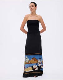 Minima Esenciales - Moonlit Palms Maxi Skirt