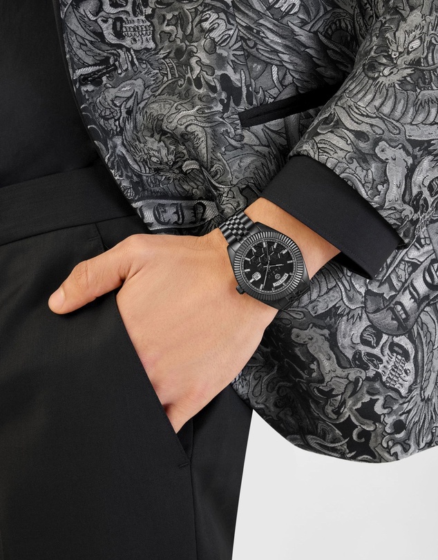 Philipp Plein - Date Superlative Gent 42mm Black Dial and strap