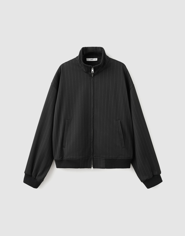 M.N.G - Pinstripe Bomber Jacket