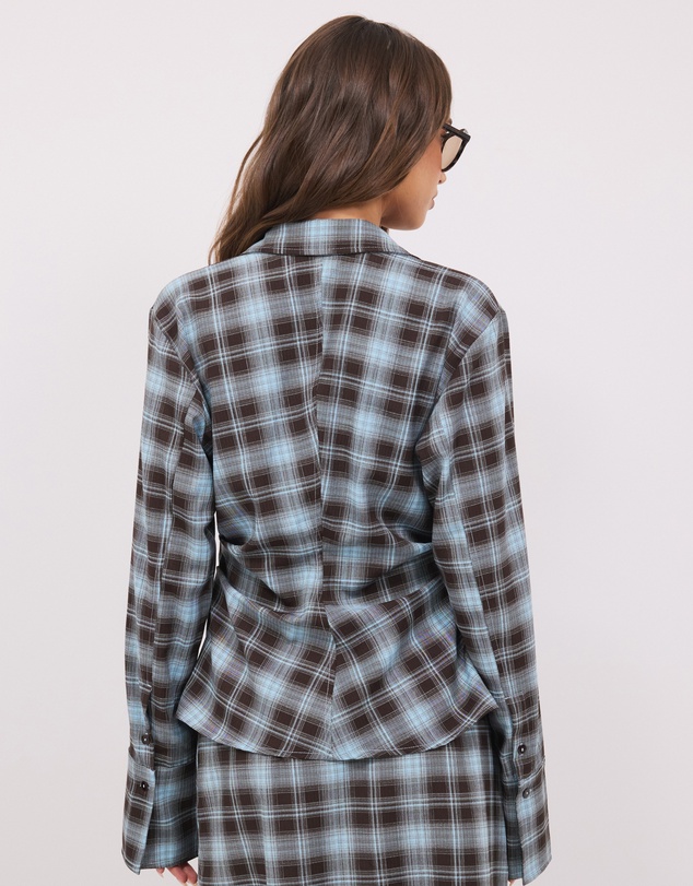 Calli - Lucy Check Pin Tuck Shirt