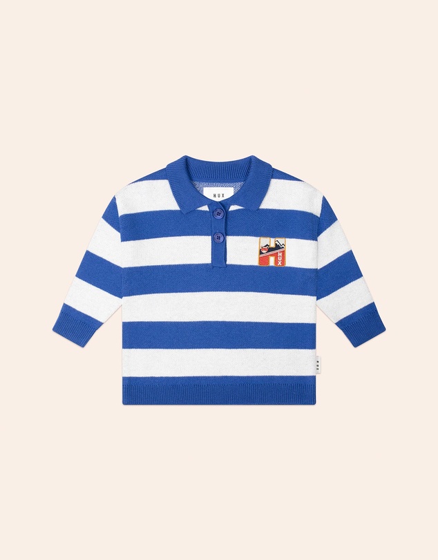 Huxbaby - Slouchy Knit Polo - ICONIC EXCLUSIVE - Babies-Kids