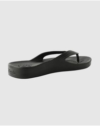 Tolu Australia - Black Thongs With Arch Support