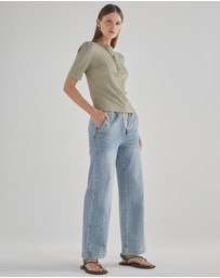 DRICOPER DENIM - Misha Sage Green Rib Top