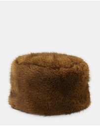 Morgan & Taylor - Elaina Faux Fur Cossack Hat in Brown