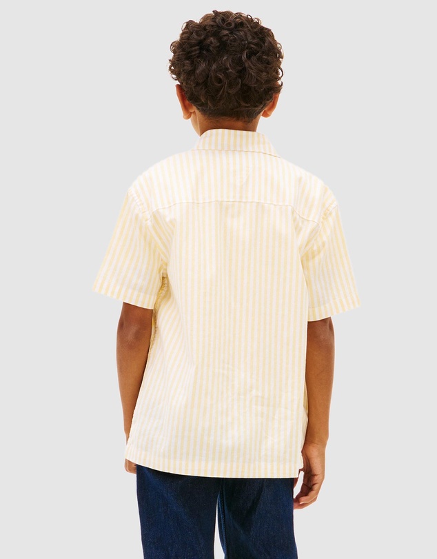 Tommy Hilfiger - Ithaca Stripe Short Sleeve Oxford Shirt - Teens