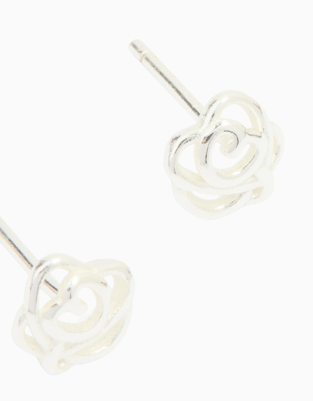 Lovisa - Sterling Silver Cubic Zirconia Rose Stud Earrings